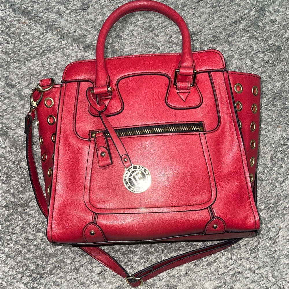 London Fog Red Satchel Bag